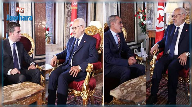 الغنوشي يلتقي بكل من سفيري الجزائر وتركيا بتونس