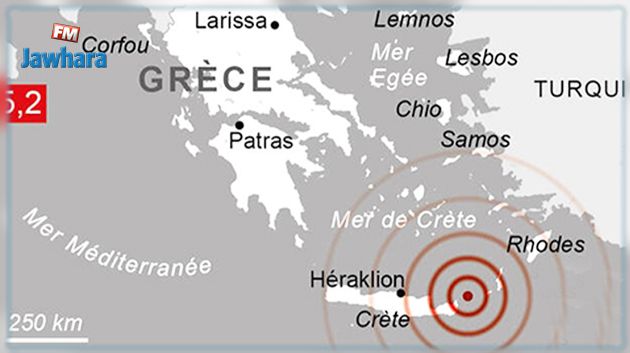 زلزال شدته 6 درجات في اليونان