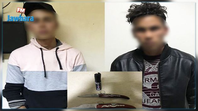 المنزه : الإطاحة بشخصين مسلّحين كانا بصدد ترصّد المارة لـ