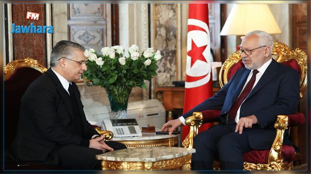 رئيس البرلمان يستقبل رئيس حزب قلب تونس