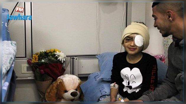 طفل فلسطيني يفقد عينه اليسرى جراء استهدافه برصاص الاحتلال قبل ايام 