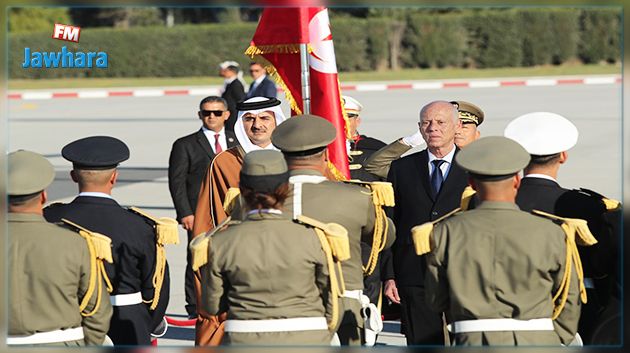 رئيس الجمهورية يستقبل أمير قطر 