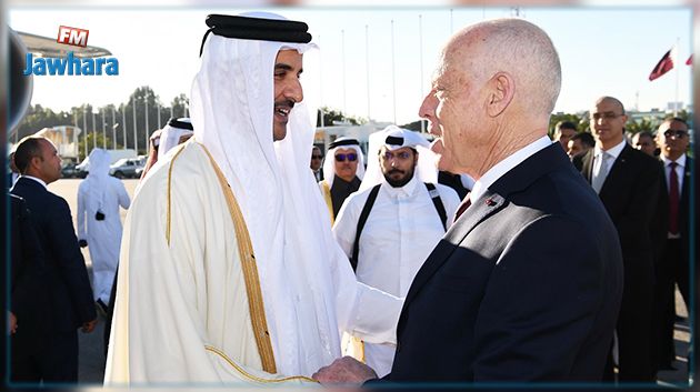 أمير قطر يغادر تونس