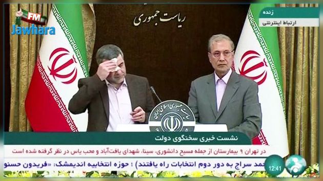 شاهد : ظهور أعراض فيروس كورونا على نائب وزير الصحة الإيراني خلال ندوة صحفية
