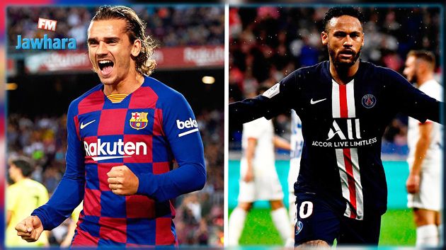 برشلونة يغري باريس سان جيرمان بغريزمان مقابل نيمار