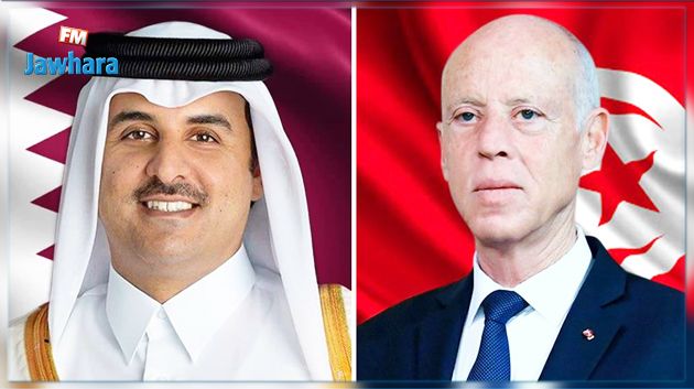 تميم بن حمد آل ثاني يدعو قيْس سعيّد لزيارة قطر