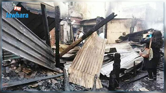 أتى على نحو 30 محلاّ: إخماد حريق اندلع بسوق الملابس المستعملة بالحفصيّة