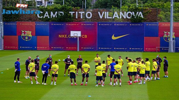 برشلونة يعود للتدريبات بشكل جماعي للمرة الأولى منذ 3 أشهر