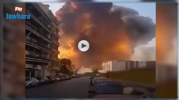شاهد فيديو صادم لانفجار بيروت من مسافة قريبة 
