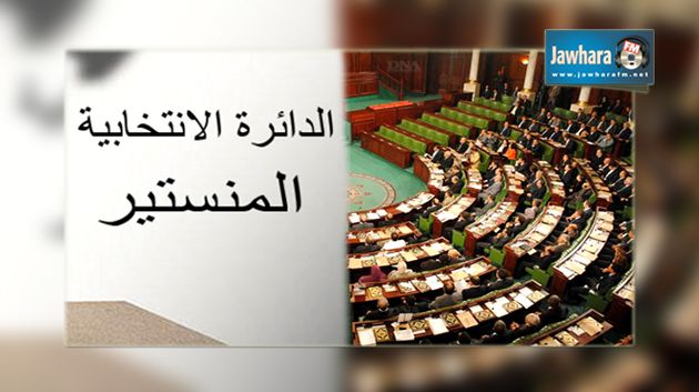 توزيع المقاعد بالنسبة لدائرة المنستير