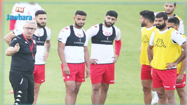 الحصة التدريبية قبل الاخيرة للمنتخب الوطني