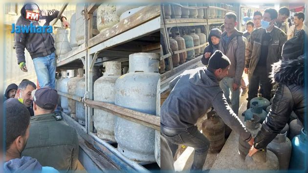 بمشاركة الجيش والحرس: توزيع كميات من قوارير الغاز المنزلي في القصرين