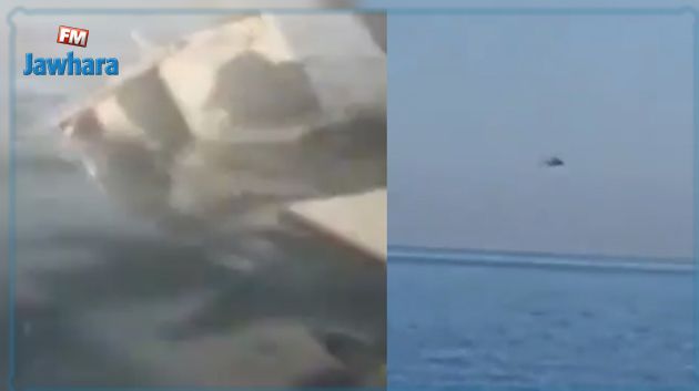 سقوط مروحية جزائرية في البحر (فيديو)