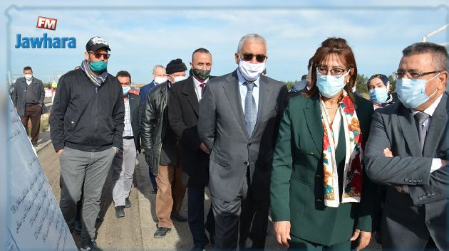 وزير التجهيز يعاين أشغال صيانة الطريق السيارة مساكن- صفاقس