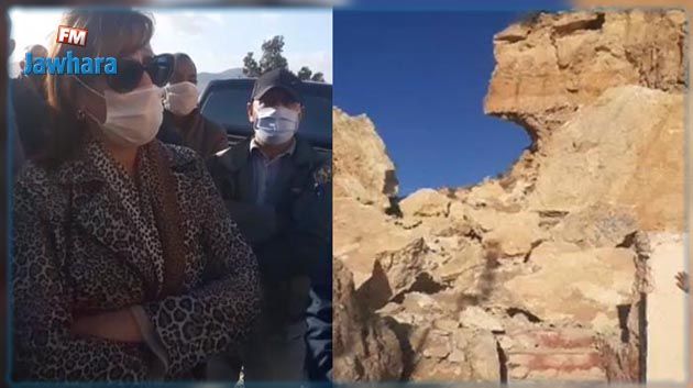 بعد حادثة إنهيار جزء من جبل : والية سوسة في تكرونة 