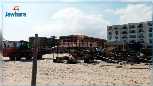 سوسة: حملة لتحرير الملك العمومي البحري (صور)