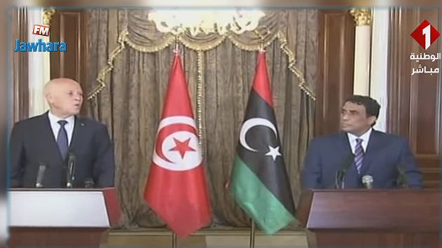  قيس سعيّد في ندوة مشتركة مع المنفي: آن الاوان لتجاوز كل أسباب الجفاء أحيانا بين تونس ليبيا  