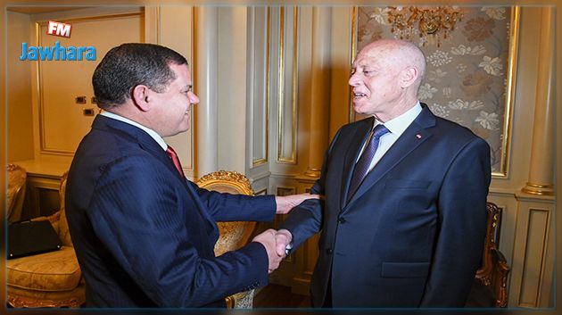 تغريدة عبد الحميد الدبيبة بمناسبة زيارة قيس سعيّد