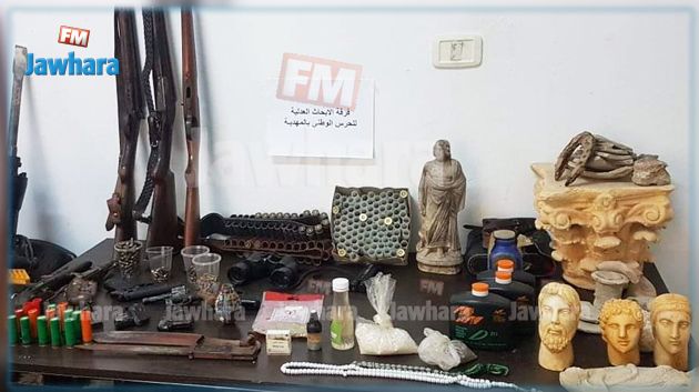 المهدية : حجز قطع أثرية وأسلحة وذخيرة