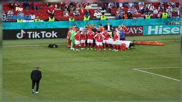 يويفا يقرر تأجيل مباراة الدنمارك وفنلندا بسبب الحالة الصحية للدنماركي إريكسن