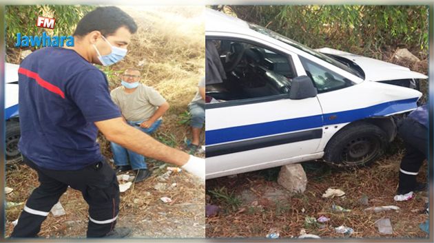 المنستير : إصابة 8 أشخاص في انقلاب سيارة أجرة 