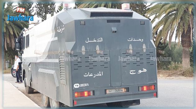 قوات الأمن تعقم شوارع القيروان