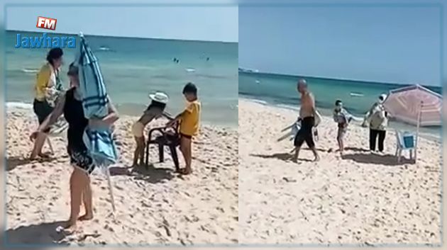 سوسة : الأمن يقوم بإخلاء الشواطئ من المصطافين (فيديو)