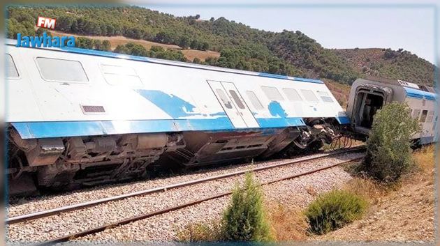 جنوح إحدى عربات القطار المتجه من الدهماني إلى تونس