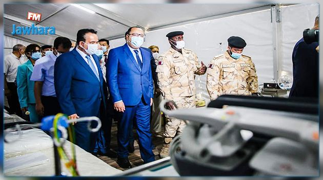 رئيس الحكومة يعاين المستشفى القطري الميداني (فيديو)