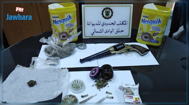  ميناء حلق الوادي: احباط محاولة تهريب مسدس وكمية من القنب الهندي 