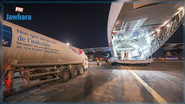 وصول طائرة عسكرية كويتية محملة بالأكسيجين (فيديو)