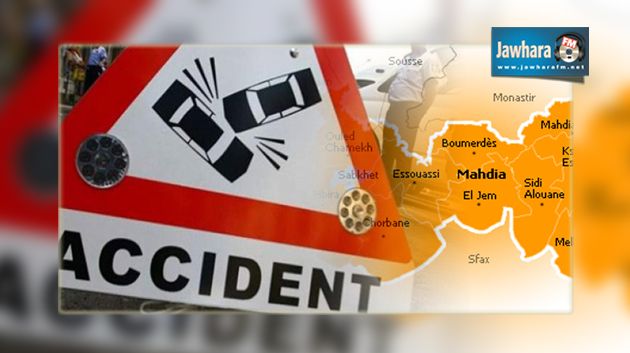المهدية : وفاة زوجين في حادث مرور
