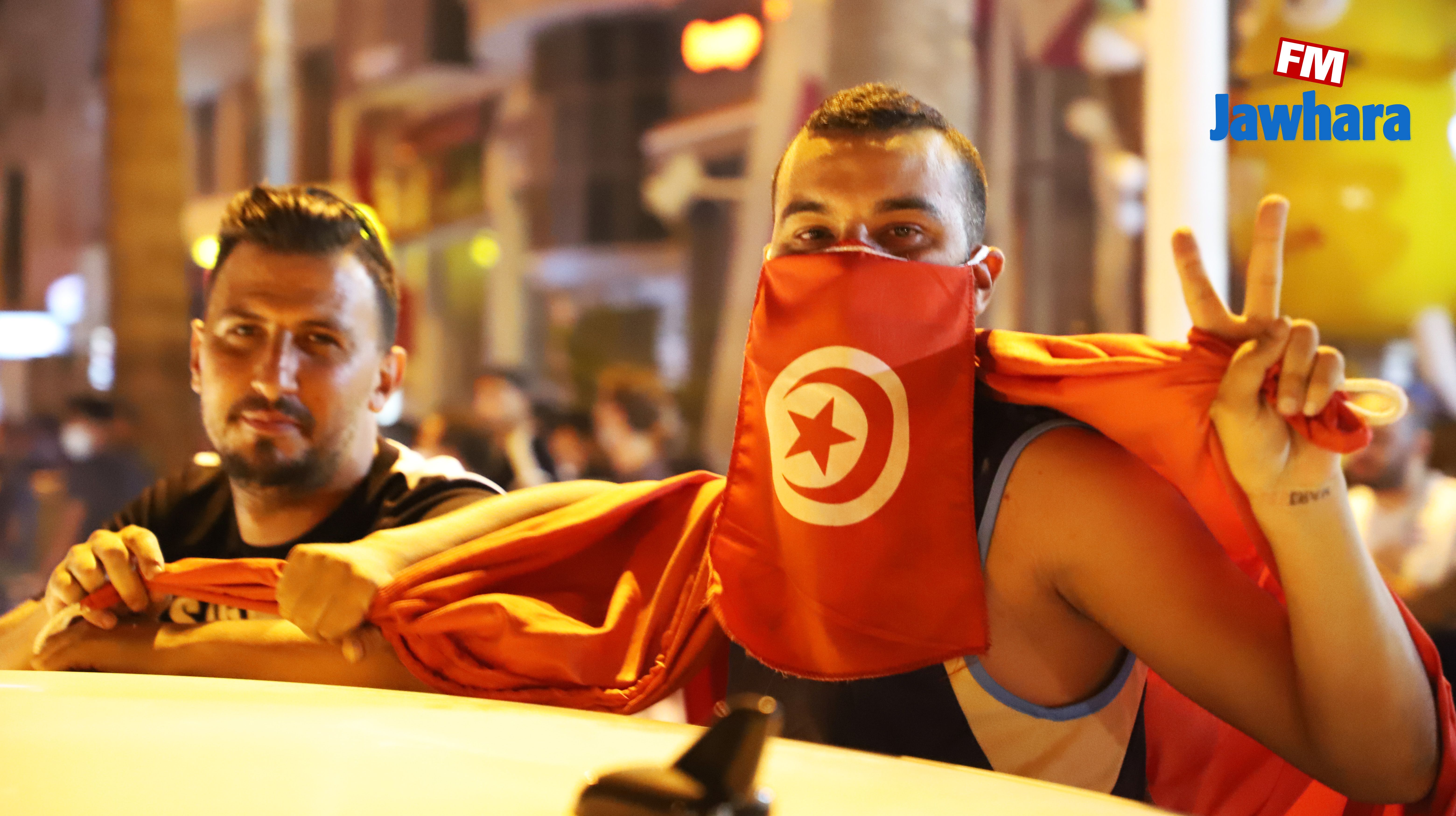 رصد لخروج الشعب التونسي في شوارع سوسة