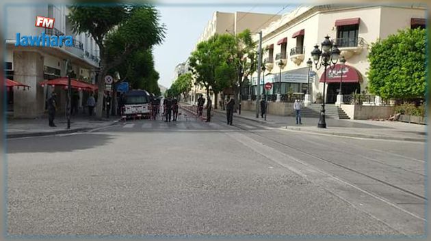 شارع الحبيب بورقيبة بالعاصمة يستأنف حركيته الطبيعية وسط حضور أمني وعسكري