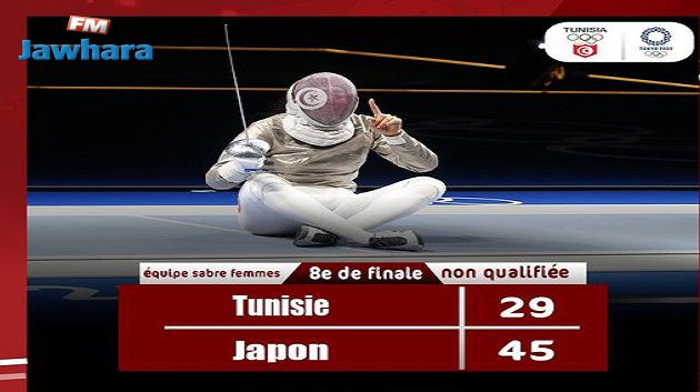 أولمبياد طوكيو: (المبارزة بالسيف الحاد) المنتخب التونسي للإناث ينهزم ضد اليابان 