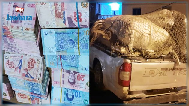 احباط تهريب كميات من البضائع الإستهلاكية ومبالغ بقيمة 260 ألف دينار