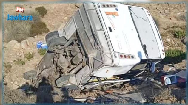 بنزرت : إصابات في حادث انزلاق حافلة خلال رحلة عشوائية