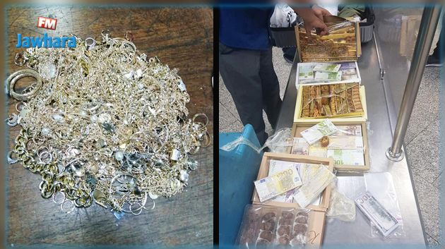 مطار تونس قرطاج: حجز 3 كلغ من الحلي و مبالغ من العملة المزيفة