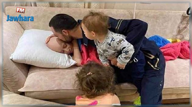 “قبلة الوداع”.. فلسطيني يودّع طفله المريض بالسرطان قبل إعتقاله