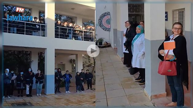شاهد كيف استقبل التلاميذ أساتذتهم بالمدرسة الإعدادية النموذجية بخزندار