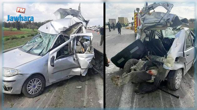 حادث مرور بالطريق السيارة يسفر عن قتيل و5 جرحى