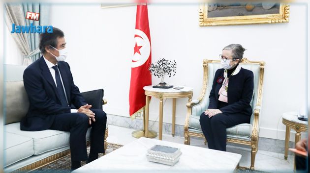 رئيسة الحكومة تتحادث مع سفير اليابان بتونس 