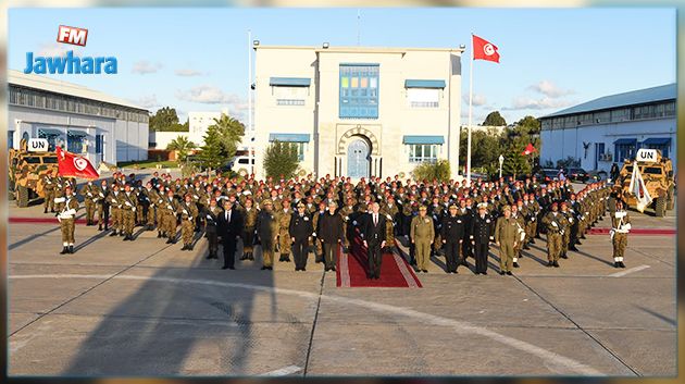 رئيس الجمهورية يشرف على موكب توديع سرية التدخل السريع الخفيفة بجمهورية إفريقيا الوسطى