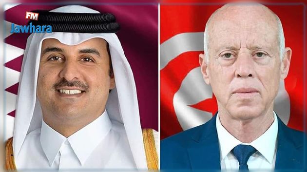 سعيّد يهنّئ أمير دولة قطر على حسن تنظيم بطولة كأس العرب 2021