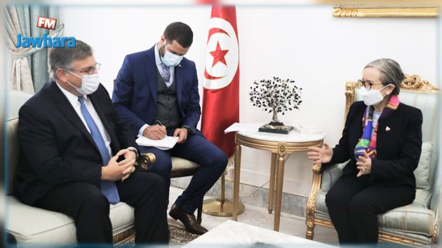 رئيسة الحكومة تستقبل السفير الأمريكي بتونس