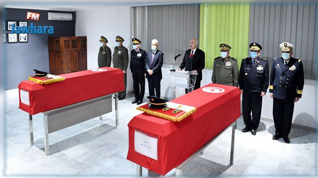 رئيس الجمهورية يؤبن ضحايا سقوط الطائرة العسكرية ببنزرت  