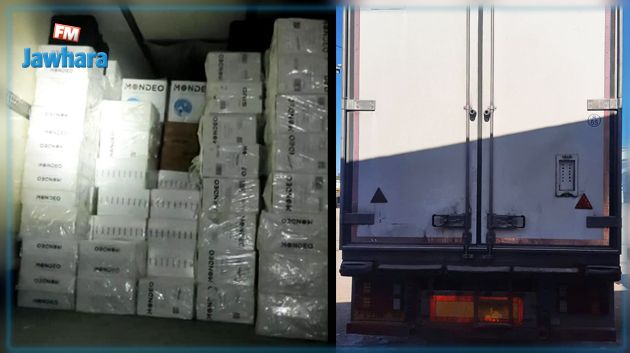 رأس جدير : إحباط محاولة تهريب 375 ألف علبة سجائر أجنبية