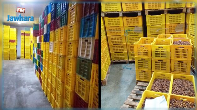 مرناق: حجز مئات الأطنان من التمور والتفاح في مخزن تبريد