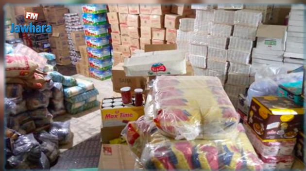  حجز أطنان من المواد الاستهلاكية المختلفة والمدعمة في عدد من المخازن