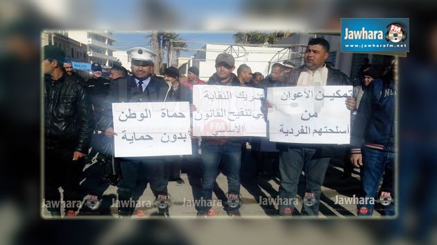 قابس : وقفة احتجاجية لقوات الأمن الداخلي